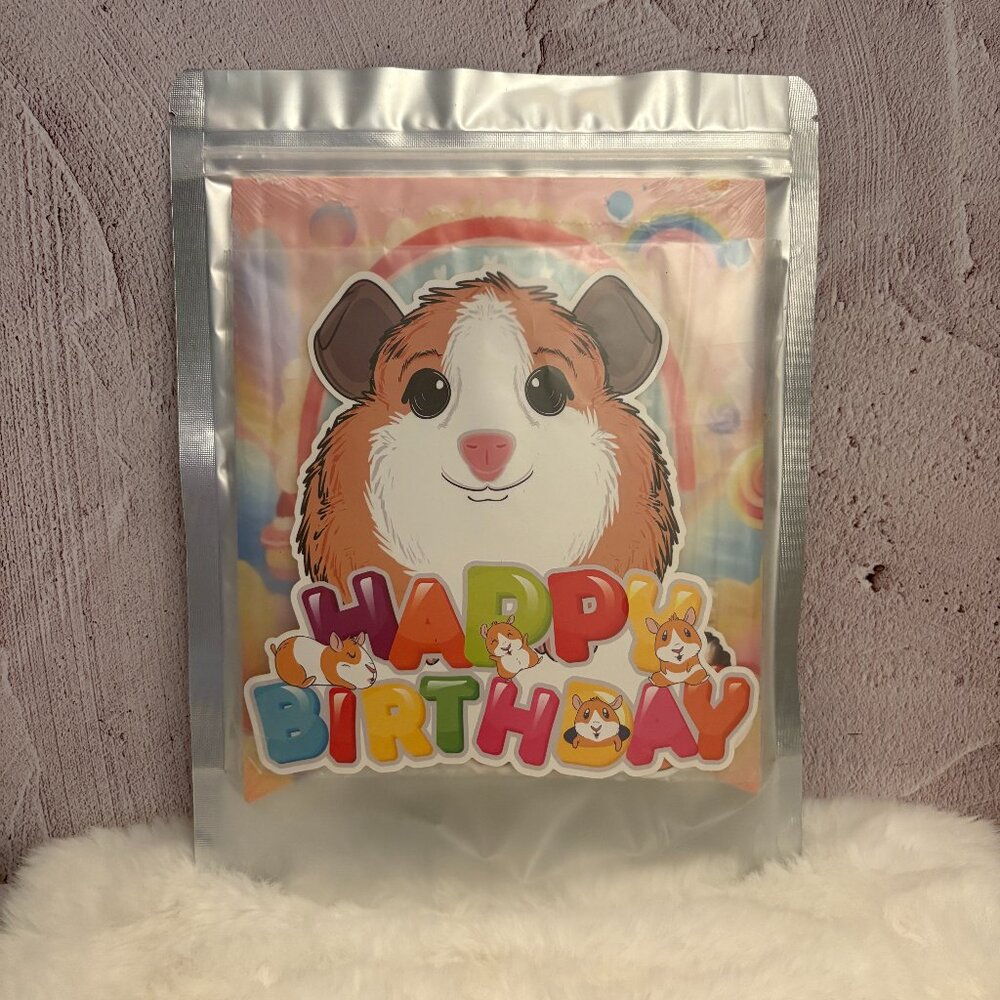 Cute Funny Guinea Pig Happy Birthday Party Decorations (SKU: 208MI)